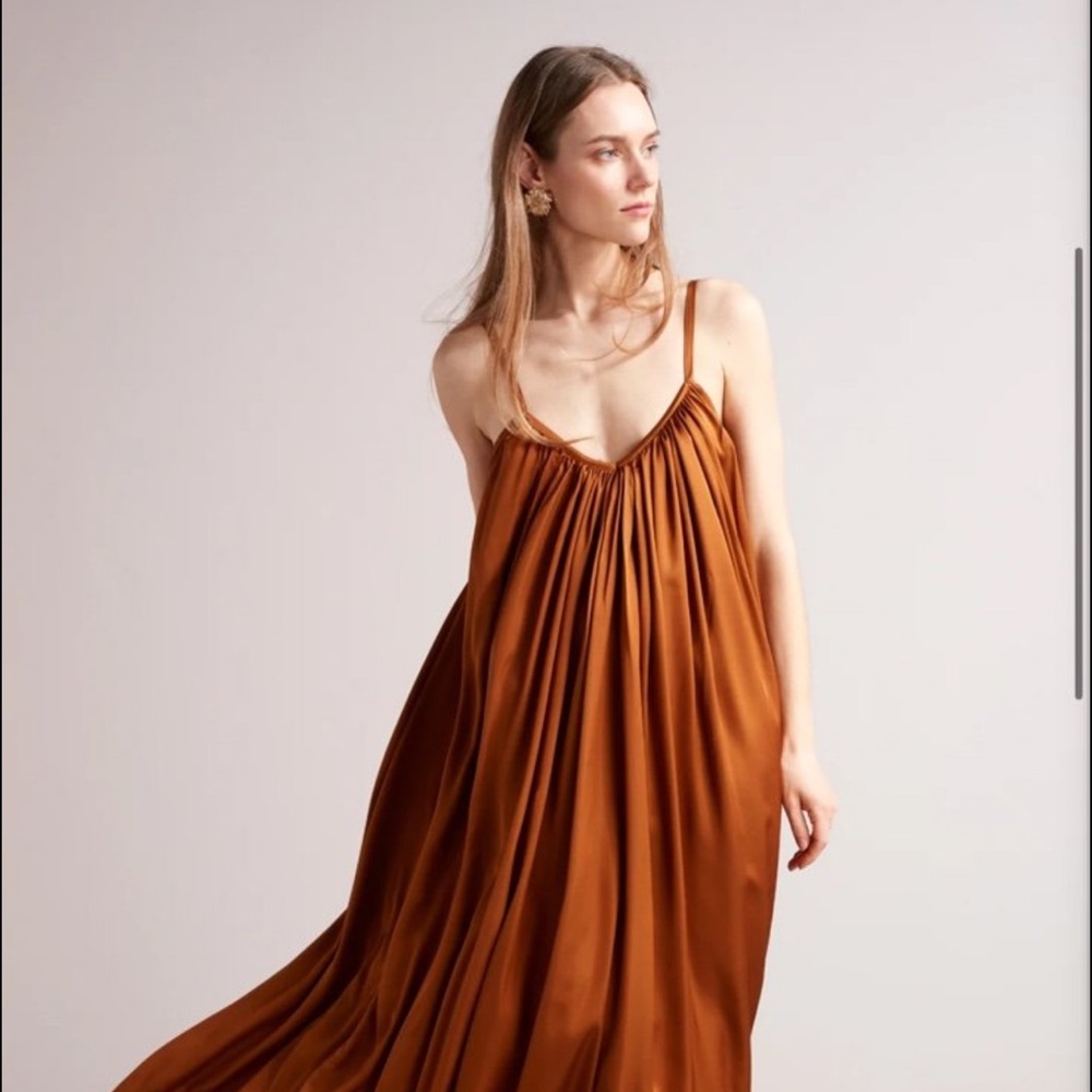 Elegant Brown Maxi Dress